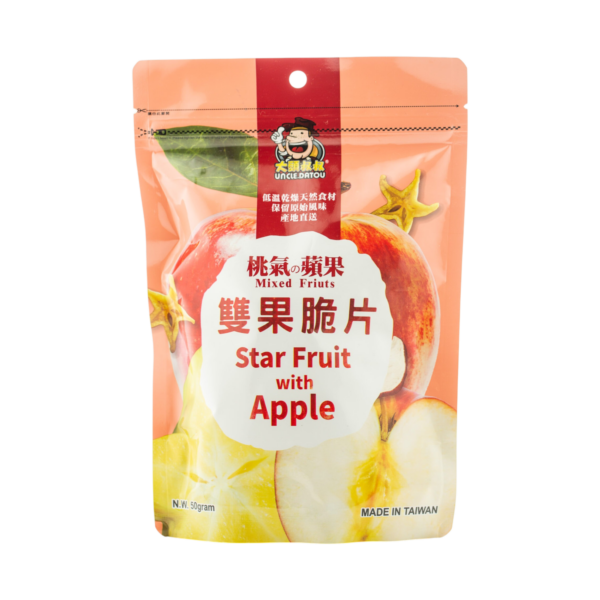 《大頭叔叔-UNCLE DATOU》雙果脆片 50g [淘氣蘋果/快樂鳳梨]
