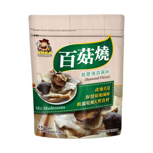 《大頭叔叔-UNCLE DATOU》百菇燒 30g [經典椒鹽/翡翠海苔]