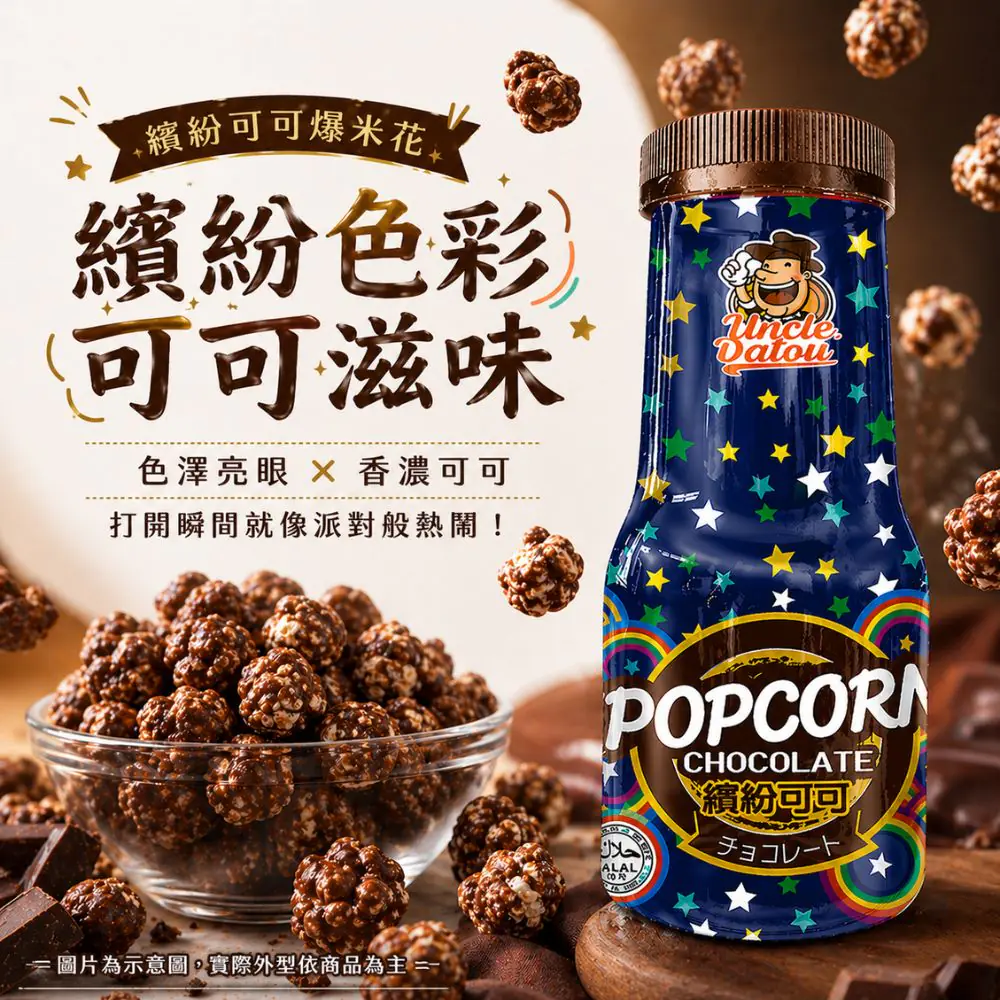 大頭叔叔_繽紛可可爆米花180g