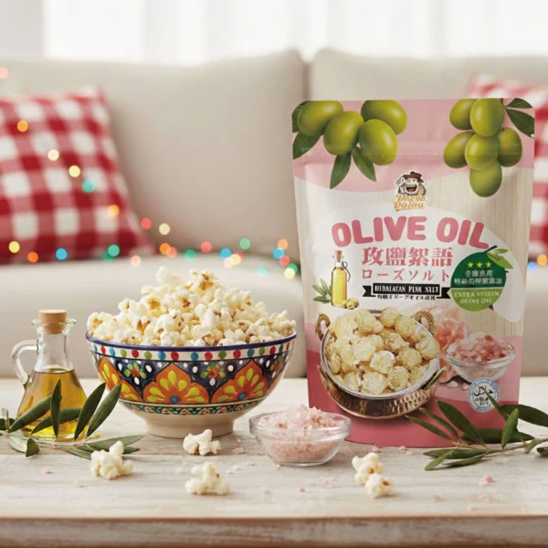 玫鹽絮語-橄欖油爆米花_情境圖2 橄欖油玫鹽絮語爆米花 50g